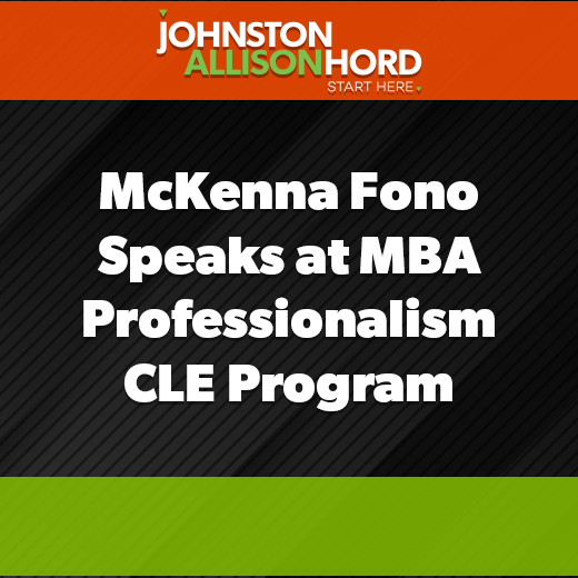 McKenna Fono Speaks at MBA Professionalism CLE Program